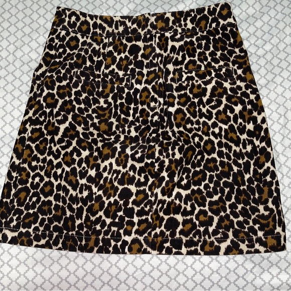 J. Crew Buckle Mini Skirt in Leopard Corduroy - Picture 3 of 7